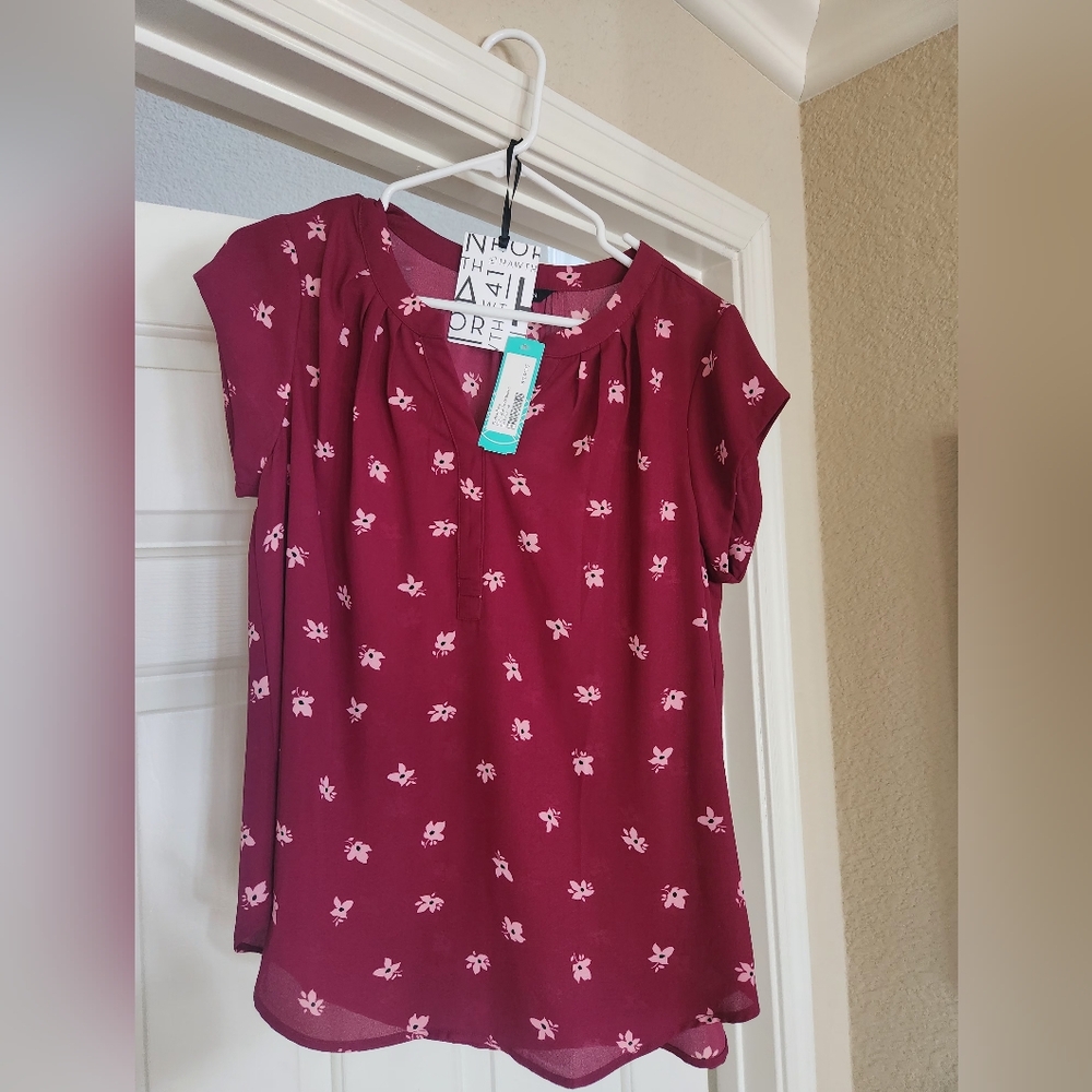 41 Hawthorn hope split neck blouse